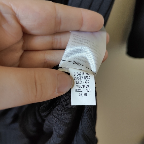 NWT Old Navy Black Long Sleeve Midi Dress Size Large Stretch Ribbed Knit Minimal - Picture 12 of 12